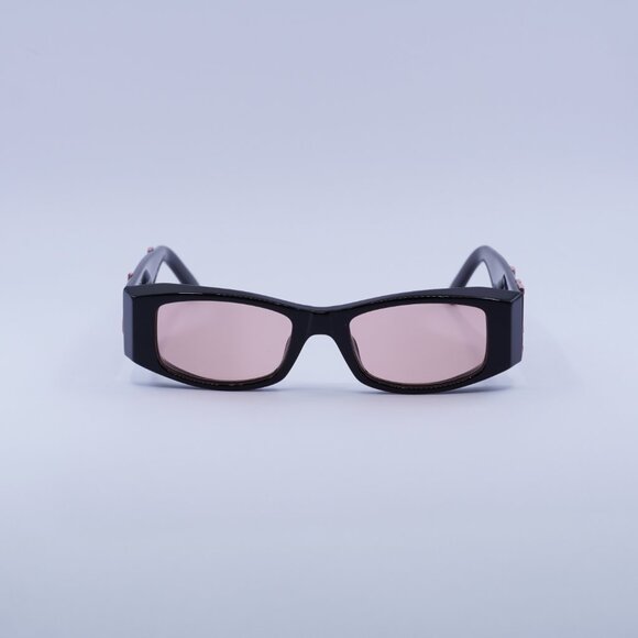 Palm Angels PERI007 ANGEL 1021 Sunglasses Black Rectangle Frame, Cameo Lenses - Picture 3 of 11